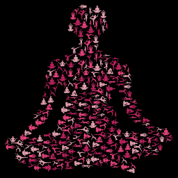 핑크 meditating 그림