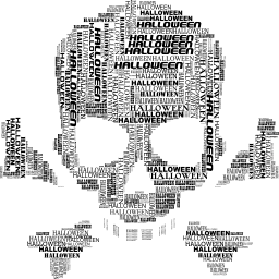 skull 및 호박 일러스트