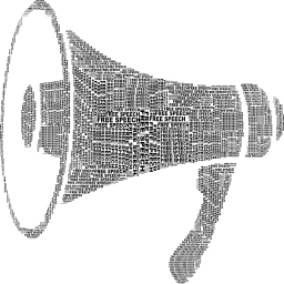 텍스트 채워진 megaphone