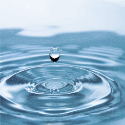 물 droplet 에 표면