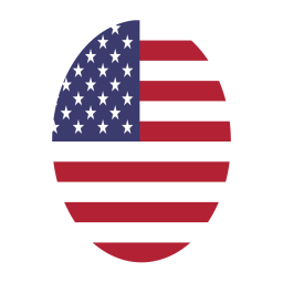 american flag egg shape