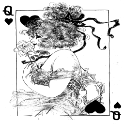 검정과 백색 silhouette mermaid 놀이 기타