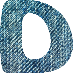 Letter O 이다 Made 아웃 의 Blue 청바지