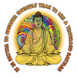 buddha 영감 인용 배지