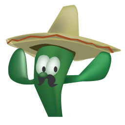 만화 cactus 와 sombrero