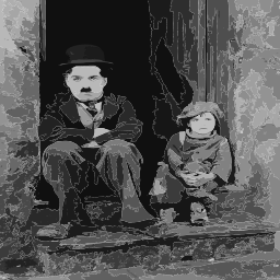 charlie chaplin 와 작은 소년