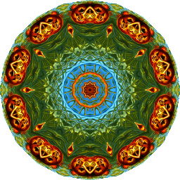 원형 호박 kaleidoscope mandala