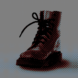 회색 Halftone 레이스 업 부팅