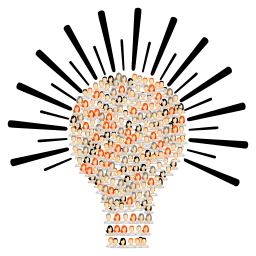 lightbulb 사람들 collage