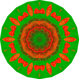 주황색 애완 동물 링 mandala