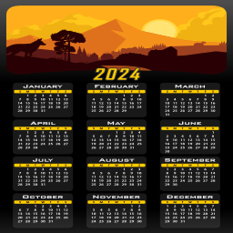 일몰 savanna 2024 달력