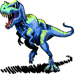 파란 만화 t rex