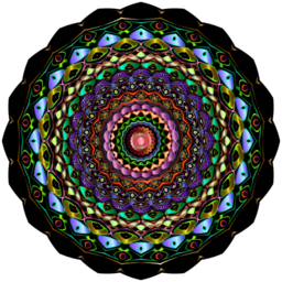 화려한 kaleidoscope mandala 원형