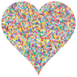 polka dot 심장 confetti