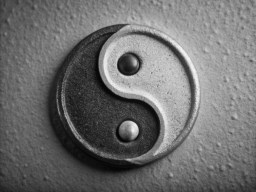 검은색 와 흰색 photo yin symbol