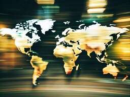 World Map Is Shown in the Middle of the Image