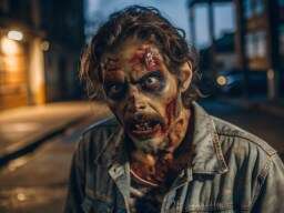 A Man With Blood All Over His Face
