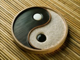 bamboo mat 위에 앉아 있는 pair earrings