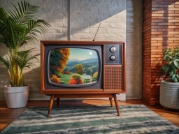 living room 함께 television 와 potted plants