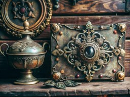 bunch decorative objects이 있는 shelf