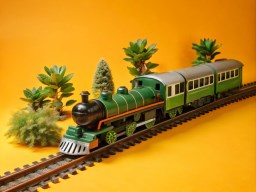 train track 위의 model train