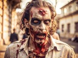 A Man With Blood All Over His Face