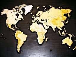Map of the World on a Table