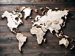 Wooden Wall with a World Map on It