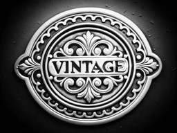 검은색 와 흰색 photo logo for vintage