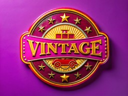 word vintage이 있는 보라색 wall