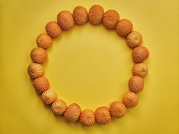 노란색 배경 tote bags 위의 seashells