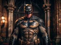 A Man Dressed In A Batman Costume