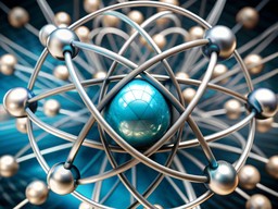 it 한가운데의 molecule 함께 파란색 ball