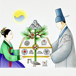 여자 에게 선물 을 주는 남성