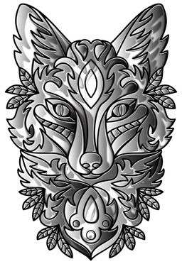 tattoo design fox head