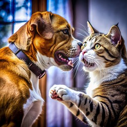 two cats 와 개 노는 함께 each other cats
