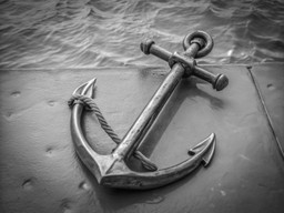 해변 위의 검은색 와 흰색 photo anchor