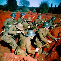 group soldiers