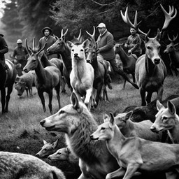 검은색 와 흰색 photo herd deer