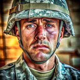 A Man In A Military Uniform Looking At The Camera