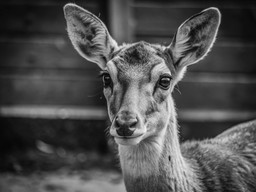 검은색 와 흰색 photo 아기 deer