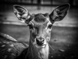 검은색 와 흰색 photo deer