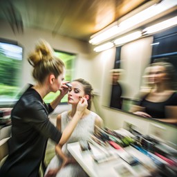 bride getting ready for her wedding day