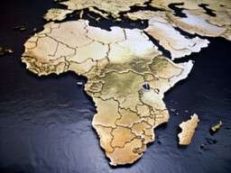 Map of the World with a Black Background