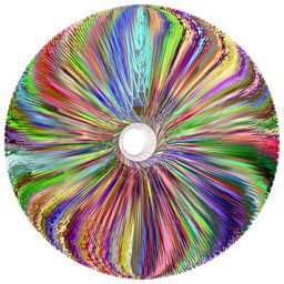 흰색 배경 위의 rainbow colored disc