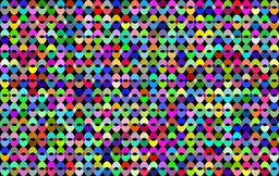 검은색 배경 위의 화려한 pattern hearts