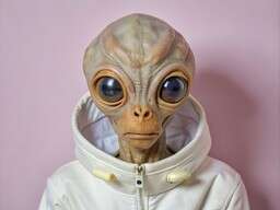 Alien in a White Hoodie