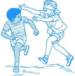 A Boy and A Girl Playing Baseball