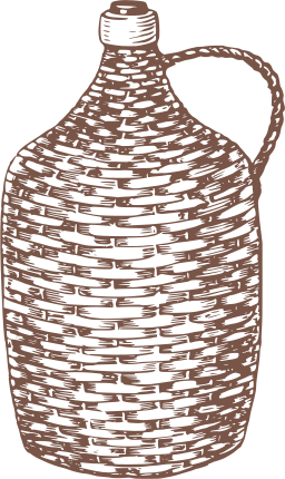 brown silhouette whiskey jug water jug