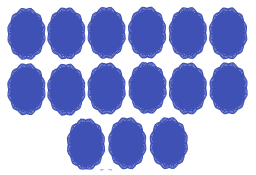 indigo silhouette bottle cap honeycomb